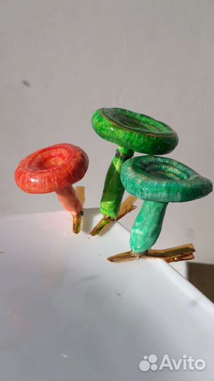 Елочные игрушки грибы мухоморы