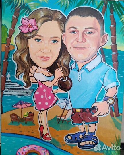 Шаржи, портреты, картина на заказ, художник