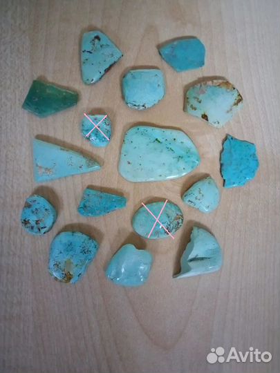 Бирюза натуральный камень Кабошоны