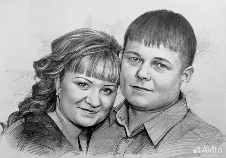 Портрет по фотографии. Шарж по фото. Художник