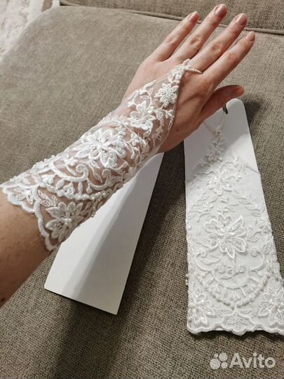 Перчатки свадебные