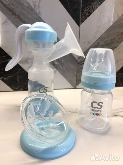 Ручной молокоотсос CS Medica kids CS-43, голубой