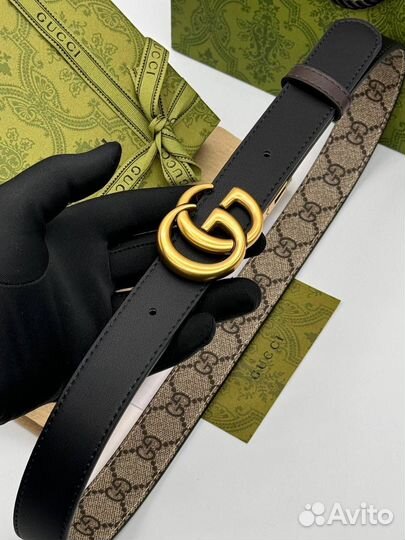 Ремень двусторонний женский Gucci GG Marmont