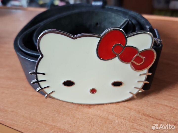 Ремень кожаный Hello Kitty