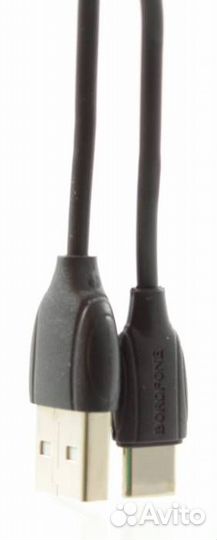 USB Кабель Type-C borofone BX19, 3A, 1 м. Черный