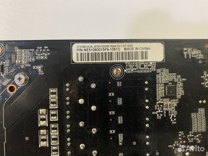 Видеокарта GTX 1060 3Gb dual Palit