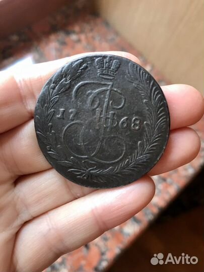 Монеты 5 копеек Екатерины 2, 1768-1774