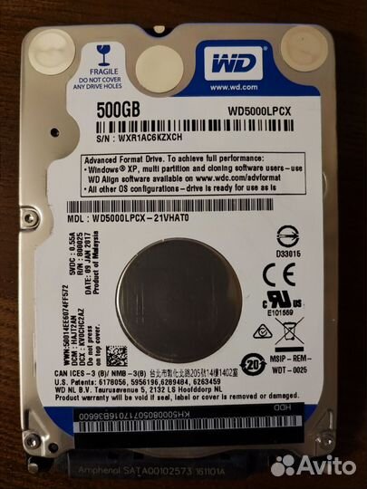 Жесткий диск 2.5 для ноутбука 500 гб