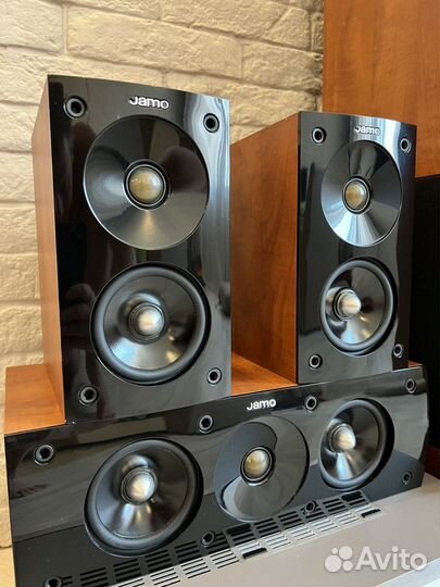 Колонки, акустика Jamo S606 + ресивер Denon