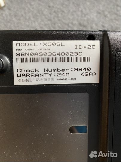 Ноутбук Asus X50SL рабочий