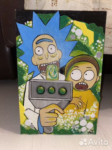 Картина «рик и морти»