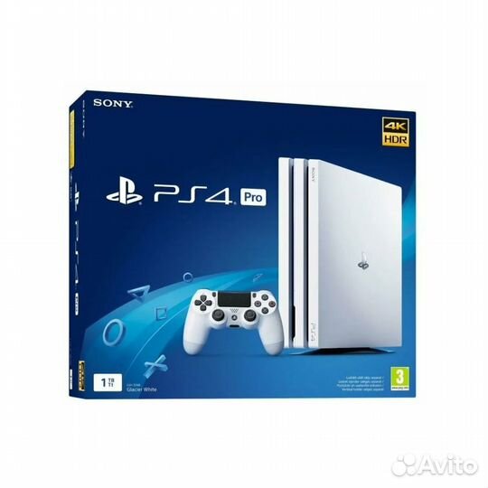 Коробка от PlayStation 4 Pro белой