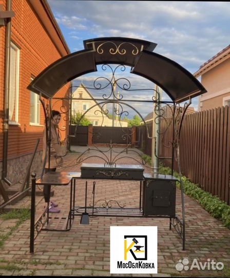 Мангал с крышей