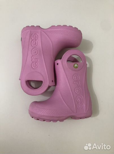 Crocs С7 сапоги детские, розовый