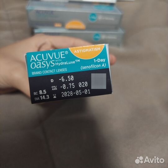 Линзы acuvue oasys astigmatism -6.50