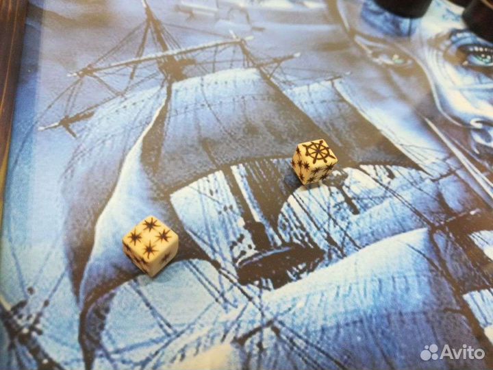 Нарды с пиратами ручной работы со стеклом