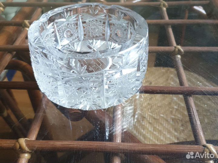 Пепельница из хрусталя Богема Чехословакия
