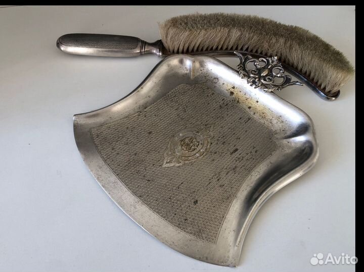 Столовые совок и щетка, Франция, посеребрение