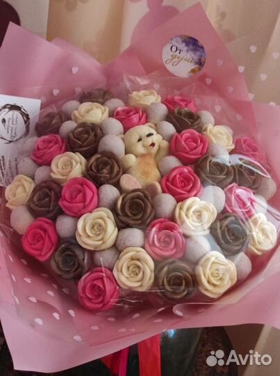 Шоколадные цветы из роз (букет)