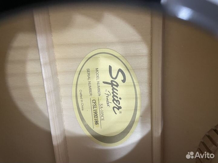 Акустическая гитара fender squier SA-105CE