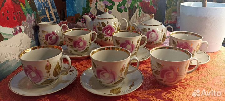 Сервизы чайные, кофейные. Советский фарфор