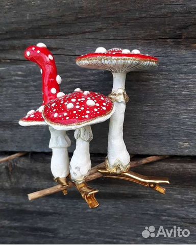Елочные игрушки грибы мухоморы