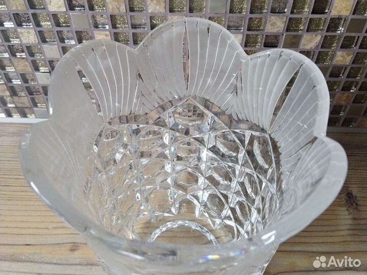 Хрустальная ваза СССР с олимпийской символикой