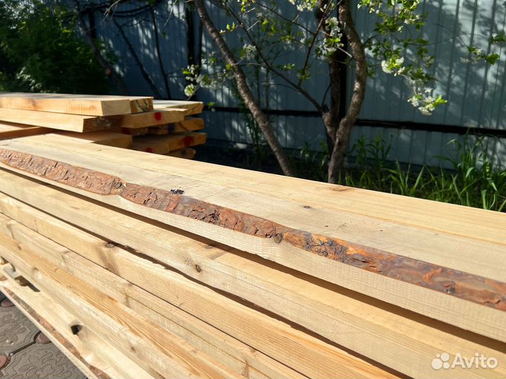 Обрезная доска лиственница 25х100х6000мм