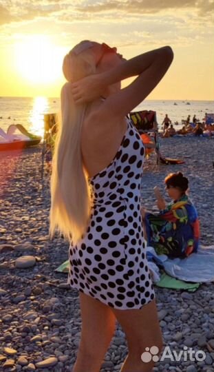 Накладной хвост на крабе тотал блонд