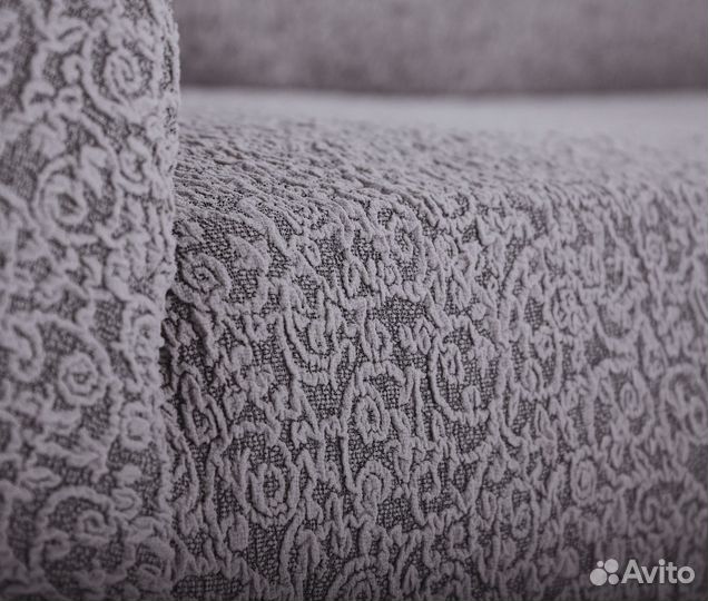 Чехол на трехместный диван без оборки, Капучино