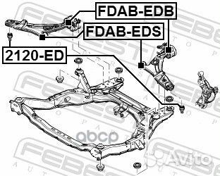 Сайленблок задний переднего нижнего рычага fdab