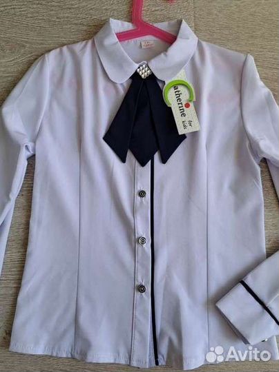 Школьная блузка на девочку, рост 128 см