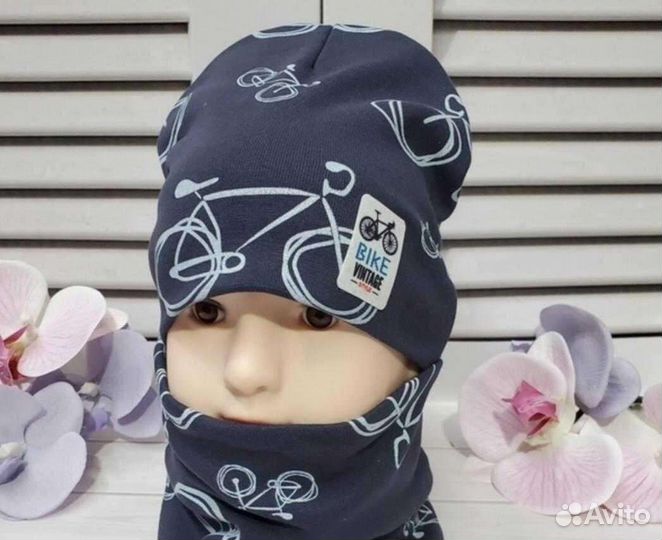 Комплект шапка и снуд для мальчика