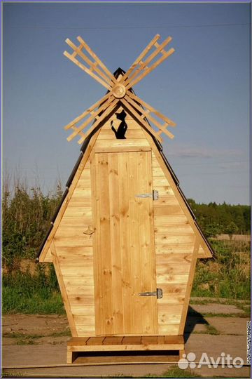 Дачный туалет с лебедем JPH