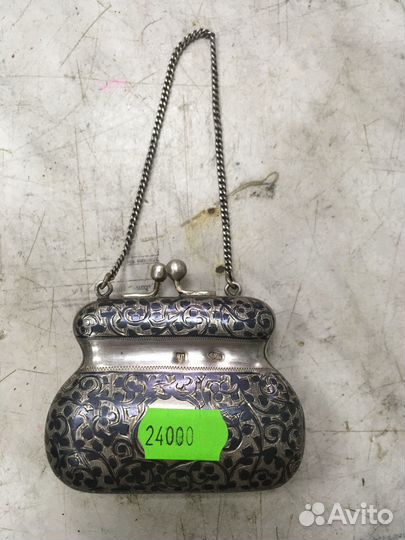 Серебряный кошелек 84 проба, до 1917года, женский