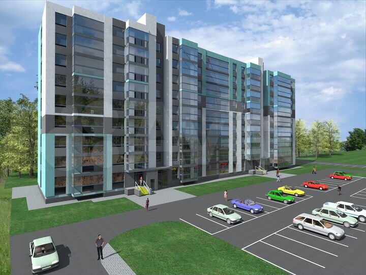 2-к. квартира, 64,1 м², 4/9 эт.