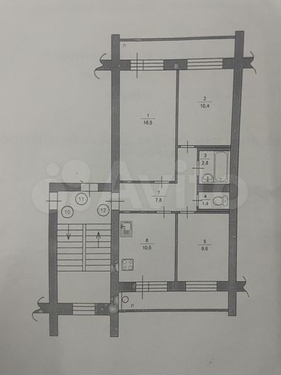 3-к. квартира, 64,5 м², 4/5 эт.