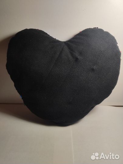 Подушка сердце с пайетками