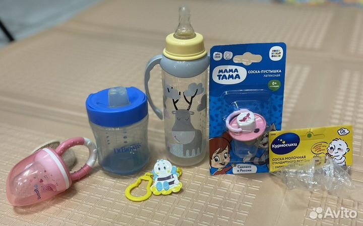 Бутылочка, поильник, соски, ниблер для кормления