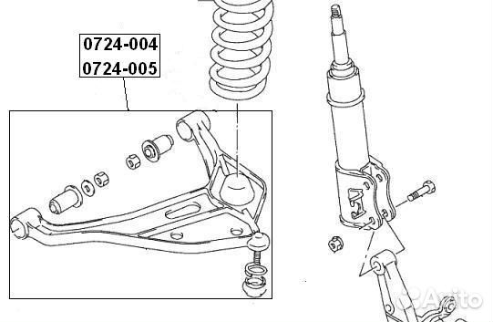 0724004 Рычаг передний левый (suzuki : grand vitar