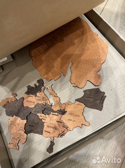 Карта мира дерево новая в коробке
