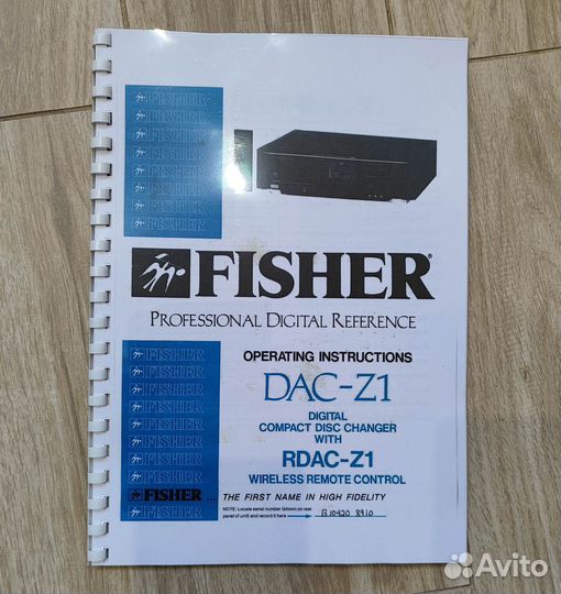 Fisher RS Z-1. CRW Z-1. DAC Z-1, EQ Z-1 инструкция