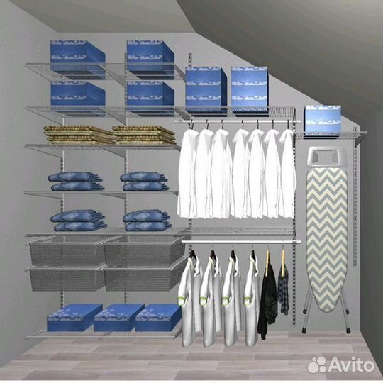 Гардеробная система хранения Аристо в спальню