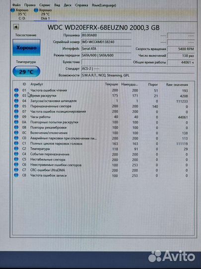 Жесткий диск WD Red 2Тб