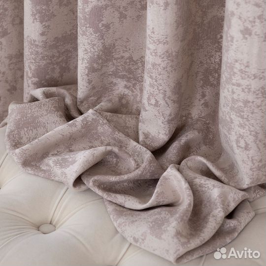 Шторы мрамор Зарина Розовый жемчуг