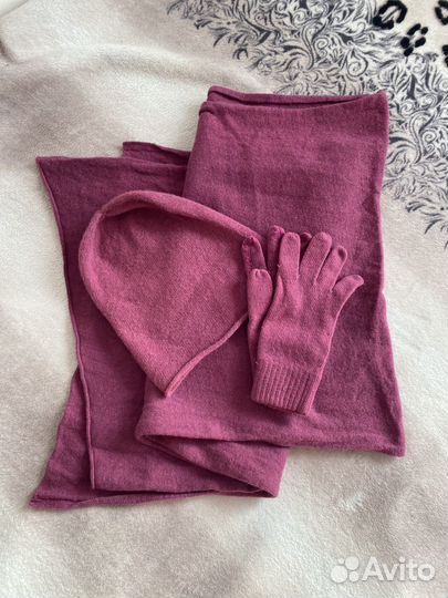 Комплект шапка,шарф,перчатки женские