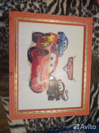 Вышивка крестом Молния маккуин