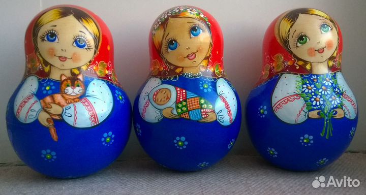 Неваляшка расписная музыкальная