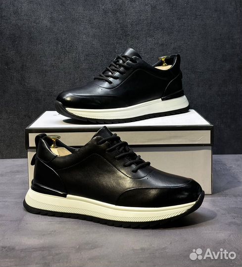 Кроссовки кожаные мужские yalasou