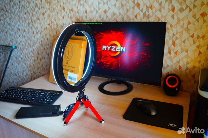 Лампа кольцевая USB